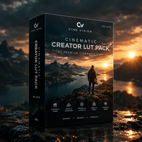 Cine Vision Cinematic Creator LUT Pack — 60 premium cinematic LUTs